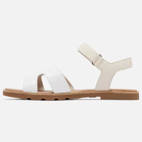 NEW Sorel Ella III Ankle Strap Sandals - Suede Chalk, Gum  For Women 252 - Picture 3 of 9